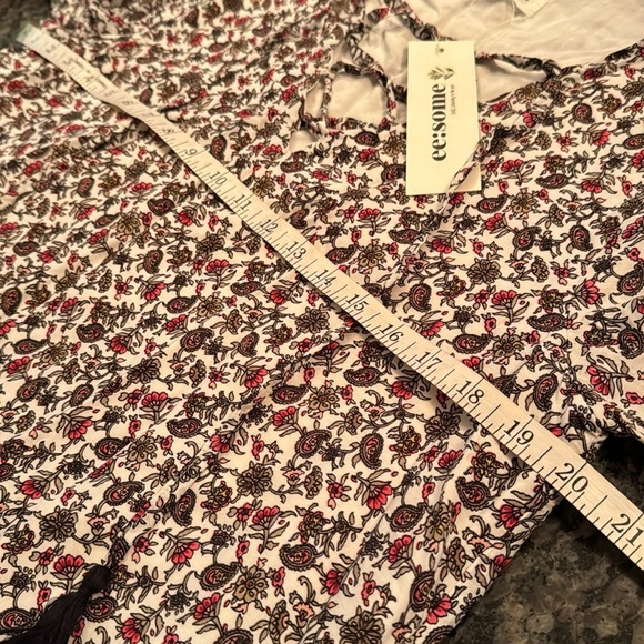 eesome floral print tunic dress NWT L - Picture 9 of 13
